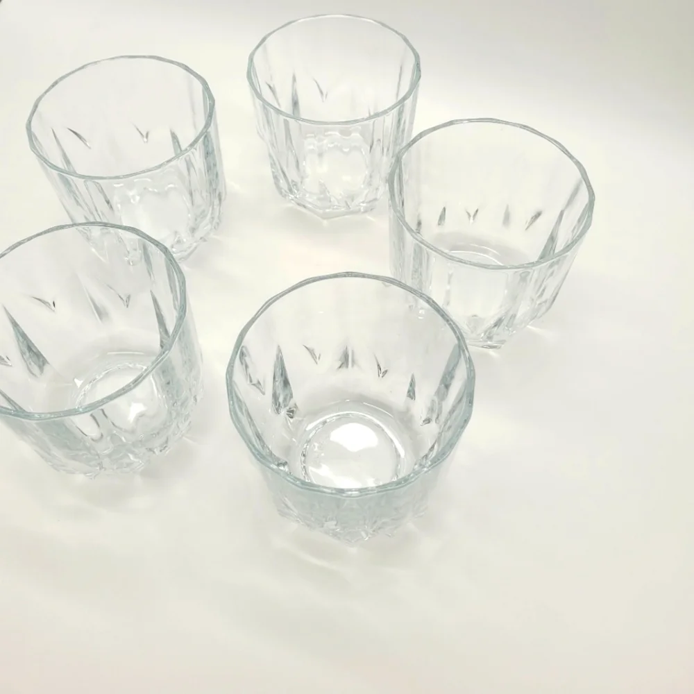 Pasabahce Vertical Ridges Old Fashioned Rocks Glasses x5​​​